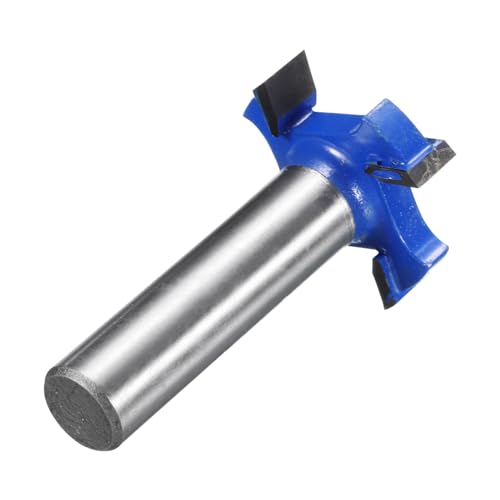 Harfington HTA240225HH000089 T Slot Cutter Rabbet Router Bit 1/2 Inch Shank 1-3/8 Inch (35Mm) X 5/16 Inch (8Mm) 4 Wing Carbide Slotting Cutter Rabbeting Slab Flattening Router Bits thumb #2