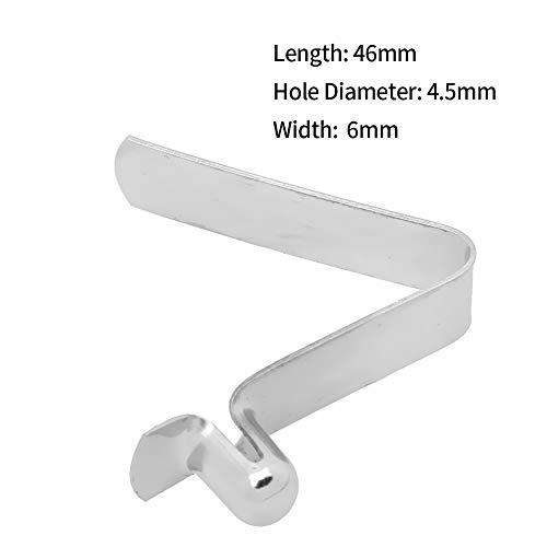 GeKLok Lot de 5 pinces à ressort pour kayak - 6 mm - Bouton pression - Pour pagaie - En acier inoxydable - Image 4