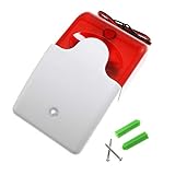 Maxmoral 1-Pack DC12V Wired Alarm Strobe Flashing Light Horn Flash Sound Siren for Home Security...