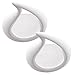 MyGift Set of 2 Tabletop Planter Pots, White Ceramic Air Plant Holder with Tear Drop Shape, Decorative Indoor Garden Containers for Mini Succulent Plants