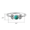 Boma Jewelry Sterling Silver Round Turquoise Ring with Scrolling Side Detail (7)