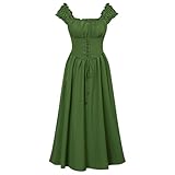 [JPAYAROGOAN] 貴族 ドレス 中世 衣装 コスチューム 姫系 英国風 ヨーロッパ風 フォーマルドレス 大人 ウエディングドレス 卒園式 お姫様ドレス 姫様 (グリーン/M)