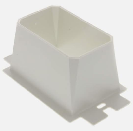 Miniatura 5 de Extensor de caja eléctrica BE-BE1 Anillo de extensión de 1 cuadrilla, montaje en pared empotrado, color blanco (paquete de 5)