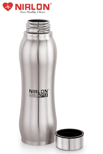 Image of NIRLON Stainless Steel Water Bottle Perfect for Office, Home & Travel | Leak-Proof|Set of 2 [Ozone 750ml & Tall Bell Flip Black 1000ml]