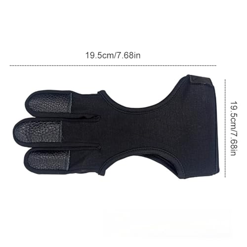 Tokaneit Bogenschießen Fingerhandschuh,Traditioneller Schießhandschuh,Bogenschießen Handschuhe,Dreifinger Bogenschießhandschuhe,Fäustlinge,Schutzhandschuhe für Compoundbogen,Schießhandschuhe