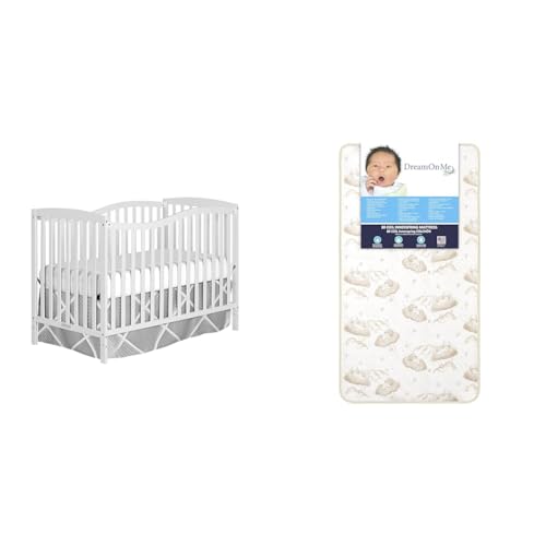 Dream On Me Chelsea 5-in-1 Convertible Crib in White, JPMA