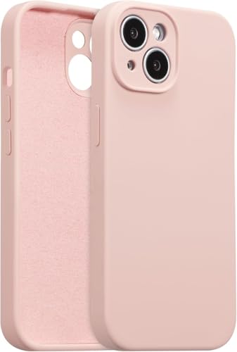 Image of DIZORO Compatible for iPhone 15 Plus Camera Protection Case 6.7, Slim Liquid Silicone 3 Layers Full Covered Soft Gel Rubber Phone Case Protective Cover - Pink