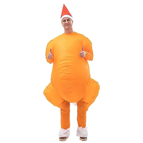 Arokibui Inflatable Turkey Costume Blow up Chicken Costume Halloween Thanksgiving Festival Suit Cosplay Party Christmas Suit - Image 4
