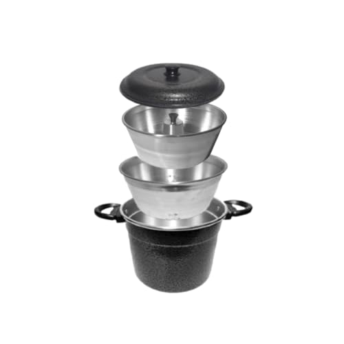 Kit Forma Pudim Banho Maria De Alumínio Reforçado 3X1 Craqueada