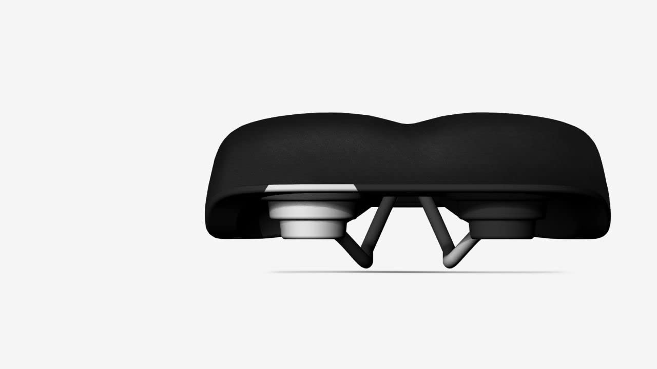 Wittkop MEDICUS PRO EVO 3.0 Gel Cityfahrradsitz - Memory Foam, Schaum, ergonomisches Design, NAWAVE-Rahmensystem, Schwarze Farbe, Stahlbefestigungsstangen, 685g Gewicht.