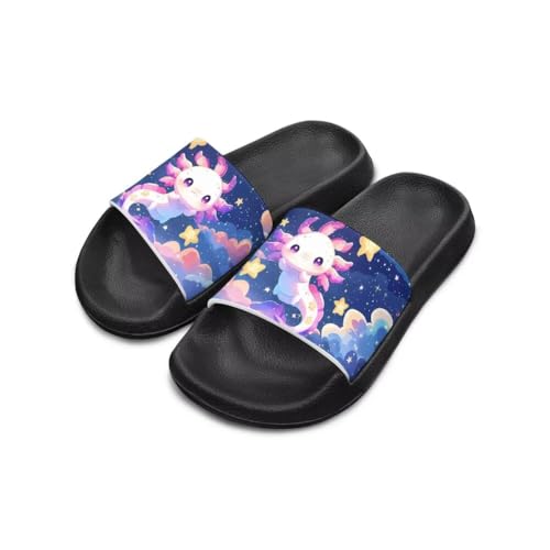 Image of Unisex Slides for Girls Boys Comfortable Slippers Slides Non-slip Shower Shoes House Fashion Thick for Indoor & Outdoor Gifts