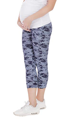 BeLady Legging de Maternité Femme en Coton 3/4 Capri Opaque Minceur Taille Haute Beaucoup de Motifs S M L XL 2XL 3XL 4XL 5XL 6XL (Karen, 6XL) Cover