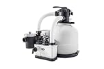 Intex 26676 – Sandfilterpumpe Krystal Clear mit Salzwassersystem, Wasserfluss 7900 L/h, Systemfluss 6000 L/h, für Pools bis maximal 32200 L, Kunststoff, Weiß