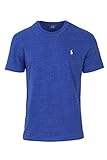 Ralph Lauren Polo Men's Crewneck T-Shirt (Medium, Blue Heather/White Pony)
