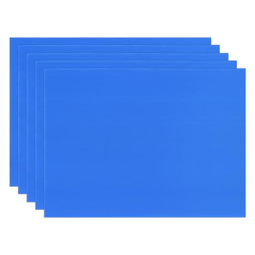Image of M METERXITY 5-Pack Corrugated Plastic Sheets, 12 Inch x 16 Inch Waterproof Blank Corrugated Poster Board Yard Signs for Garage Sale /Office /Classroom /Party /Lawn Sign Road [3mm Thick, Blue]