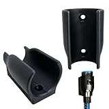 Schlauchhalter Wand, 2er Set | Wandhalterung für Gartenschlauch & Wasserschlauch | Einfache Montage, rutschfest & Witterungsbeständig (Kunststoff)
