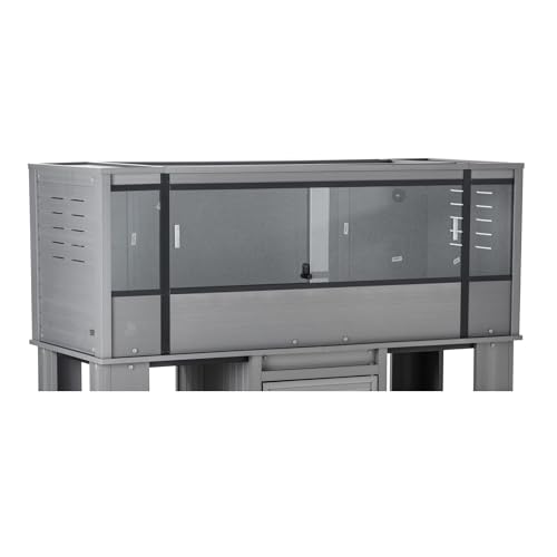 Image of New Age Pet ECOFLEX 60 inch Wide X-Large Reptile Habitat, Mojave Lounge for Snakes, Tortoises & Lizards in Maple, Black & Grey, Easy Assembly, Sliding Glass Doors & Mesh Top