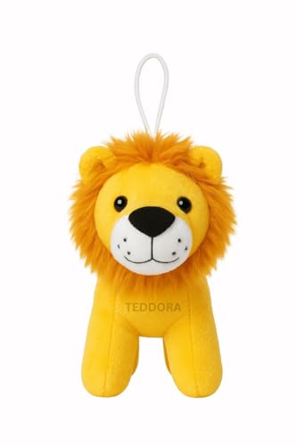 Image of Baby Lion Soft Toy for Girls Boys Kids, Yellow, Animal Plush Stuffed Teddy Gift Birthday, 18 cm