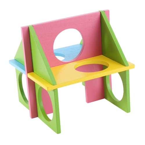 FONDOTIN 木製ハムスター小屋 hamster ハムスター 装飾 豚 ドールハウス 注ぐ のハムスター用のハムスターおもちゃ 犬のパズルのおもちゃ 家 木製ハムスター ヴィラのおもちゃ