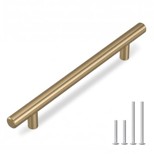 Image of homdiy 500Pack 5in Cabinet Handles Champagne Bronze Kitchen Cabinet Pulls Drawer Pulls for Dresser Drawers