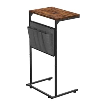 Colcolo Tavolino laterale a forma di C, facile accesso, facile montaggio, vassoio regolabile per divano