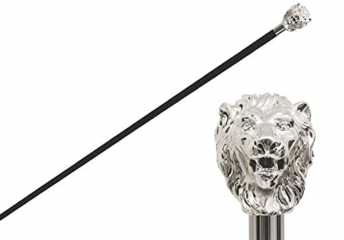 Generic Nautical Handmade Silver Pasotti Lion Brass Walking Stick ~ Victorian Steampunk Cane Wooden Walking Stick ~ Pasotti Nautical Brass Wand, Chrome
