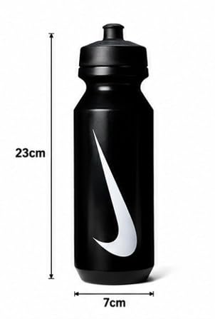 Image of Nike Plastic Water Bottle, 22 ounces, Black;White