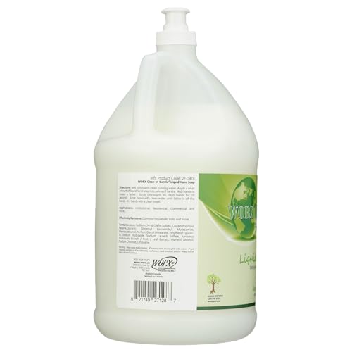 Image of Worx Clean-'n'-Gentle Liquid Hand Soap 1 gal. (3.78 L.) Soft and Supple, Rich Lather, Mild Formula, Light Juniper Berry Fragrance