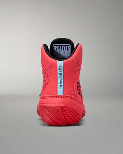 Image of RUDIS JB1 Adult Wrestling Shoes - Fire Red
