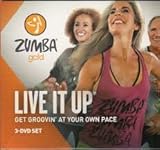 Zumba Gold -- Live it Up -- Get Groovin At Your Own Pace -- 3 DVD Set