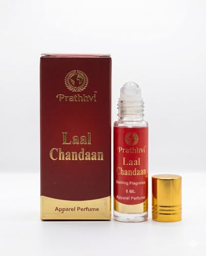 Image of Laal Chandaan Attar Roll-On Perfume Oil 8 ml | Alcohol Free | Long Lasting Rich Fragrance | Men & Women | Pocket Size Travel Friendly Roll On | Daily Wear