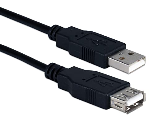 Image of FYL 3 Ft USB 2.0 High-Speed 480Mbps Black Extension Cable