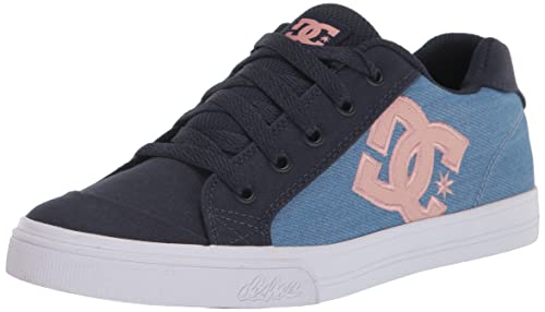 DC Girls Chelsea Low Shoe Skate, Denim, 11 Big Kid