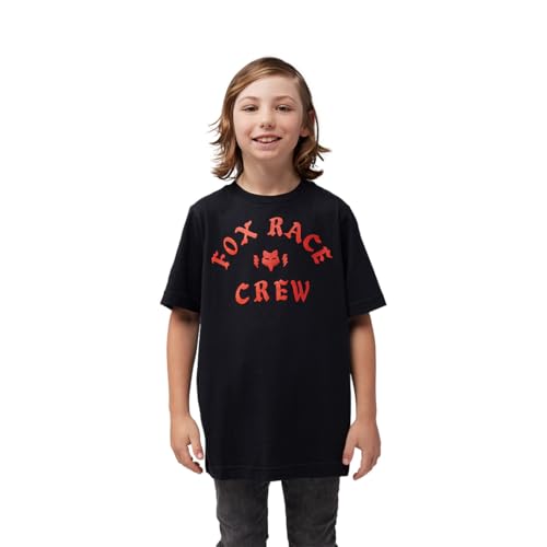 Fox 32843-001YS YTH RACE CREW SS TEE Black YS