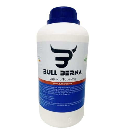 BULL BERNA Sellante Tubeless / 1000 ML/Liquido Tubeless sin Amoniaco/Sellante Antipinchazos/Reparacion pinchazos todos los neumaticos / (1 L)