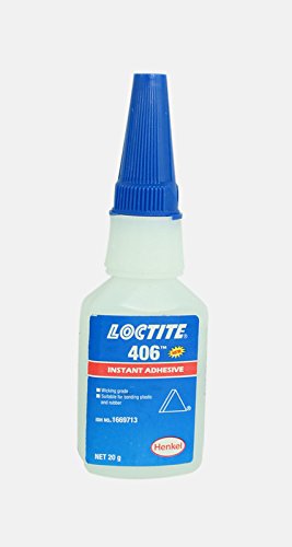 Genuine Henkel Loctite 406 Super Glue - Instant Adhesive - 20g (0.70 Oz) - Ideal for use on Plastic & Rubber - 30 Pack