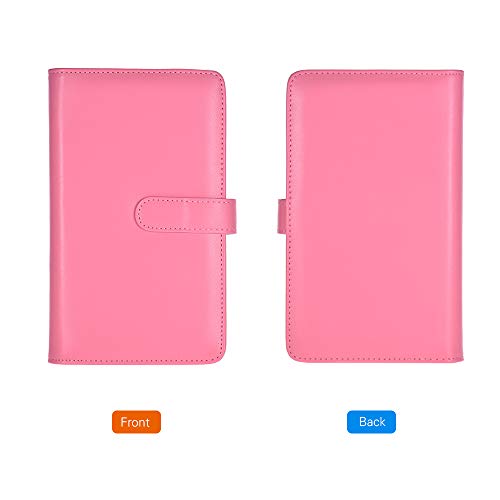 Docooler 108 Bolsos Portátil Mini Álbum De Fotos De Couro Pu Foto Álbum De Fotos Com Fecho Magnético