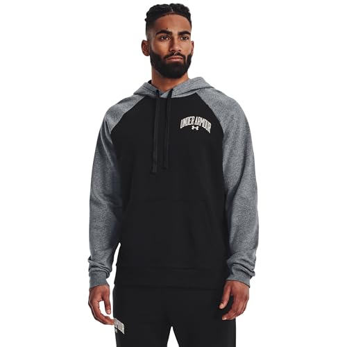 Under Armour Felpa con Cappuccio da Uomo Rival Wordmark Colorblock
