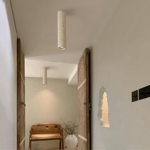 Foco de techo de travertino para iluminar entradas oscuras con diseño pequeño 3