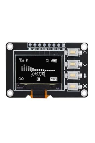 0.96" 128x64 4 Pin Butonlu Oled Grafik Lcd Ekran I2C SSD1315 Beyaz lcd