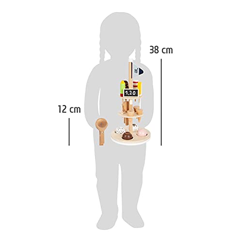 small foot Eisständer "fresh" aus Holz, Zubehör für Kinderküche und Kaufmannsladen, ab 3 Jahren, 12232 – Bild 6
