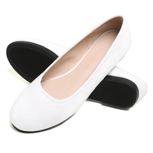 Image of Dear Time Women's Flats Comfortable Slip On Ballet Flats Soft Solid Casual Shoes