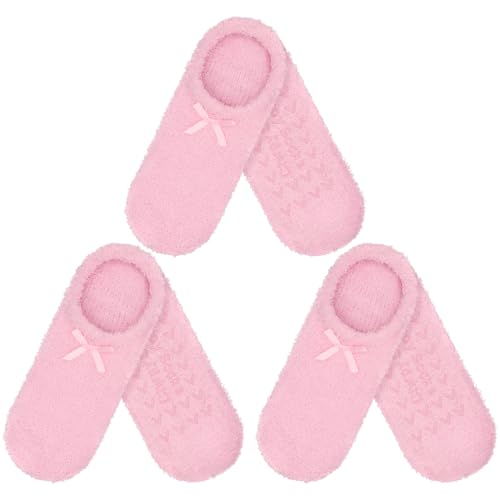 Image of BambooMN Women's Soft Fuzzy Cozy Footies Travel Home Non-Slip