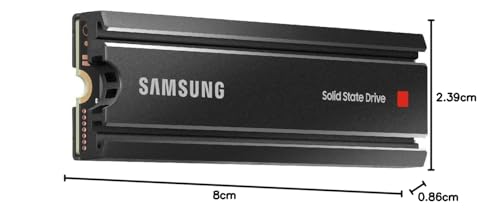 Samsung 980 PRO NVMe M.2 SSD mit Heatsink, 1 TB, PCIe 4.0, 7.000 MB/s Lesen, 5.000 MB/s Schreiben, Interne SSD mit Kühlkörper für Konsolen-Gaming, MZ-V8P1T0CW