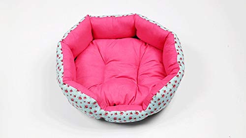 Lit pour chat souple YUXIN matelas chaud rose plaid 32x28x11cm