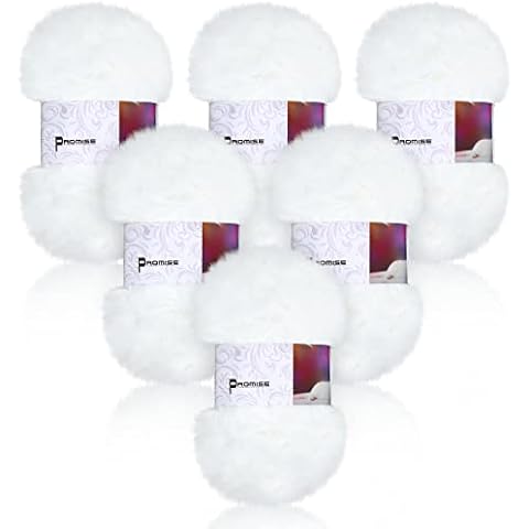 6 Skeins Soft Fur Yarn for Crochet Knit Clothes Cover