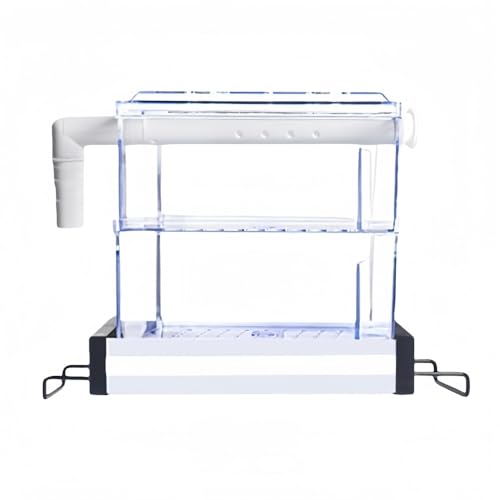 YFFY2層上部トリクルフィルター 、ドライろ過槽 菌の培養効果が良い 強力な耐荷重能力、自己循環生態、観賞魚飼育、金魚飼育、病気の魚の隔離室 ベースに殺菌灯を設置可能 オープンウォーターアクアリウムに最適 、菌の培養効果が良い 強力な耐荷重能力 (2層