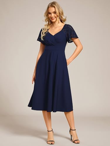 Robe midi mariage invitée haute élasticité pour sublimer toutes les silhouettes - 5