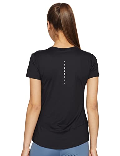 Image of Marks & Spencer Goodmove Womens Solid Polyester Blend Scoop Neck Regular Fit Short Sleeve Top