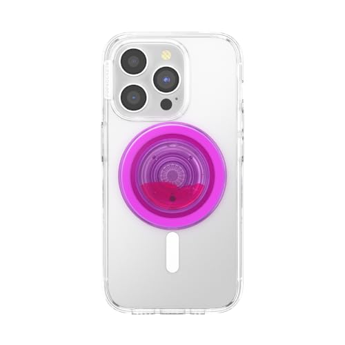 Image of PopSockets Phone Grip for MagSafe, Magnetic Holder, Phone Stand, Hot Pink - Lava Lamp Aviation